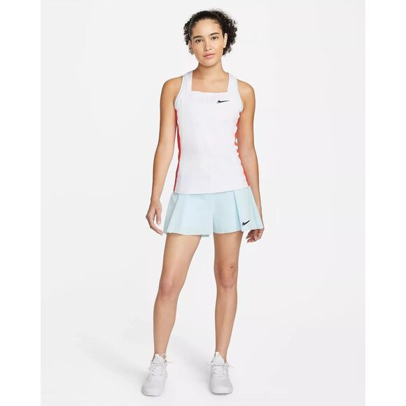 NIKE women's Large TENNIS COURT COURT SLAM TANK DR6795-100 white red - Picture 8 of 12